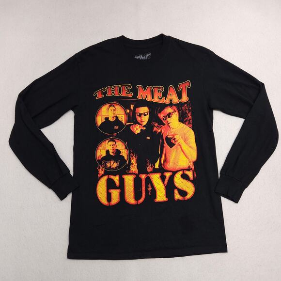TMC The Meat Guys Band Casual Long Sleeve Crew Neck T Shirt Mens Size S Back - Picture 2 of 9
